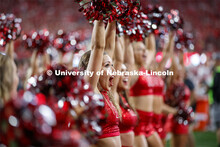 The Scarlets Dance Team puts on a performance at the Nebraska vs. Northern Illinois football game. S