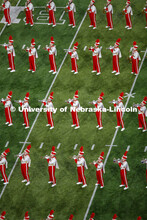 Cornhusker Marching Band in formation at the Nebraska vs. Northern Illinois football game. September