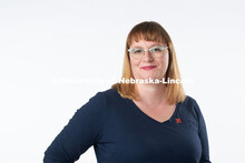 Studio portrait of Olga Pierce, Assistant Professor of Data Journalism, College of Journalism and Ma