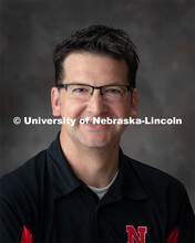 Studio portrait of Jon Gayer, Coordinator for Fraternity Life, Greek Affairs Office. September 23, 2