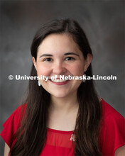 Studio portrait of Emily Martinez, Panhellenic Graduate Assistant, Greek Affairs Office. September 2