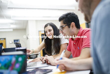 Students studying together. Raikes school photo shoot. September 25, 2019. 