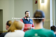 Students in Lecture in the Raikes Center lecture hall. Raikes school photo shoot. September 25, 2019
