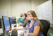Students in a computer lab. Raikes school photo shoot. September 25, 2019. 