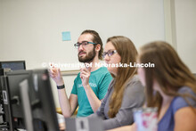 Students in a computer lab. Raikes school photo shoot. September 25, 2019. 