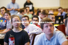 Students in a lecture. Raikes school photo shoot. September 25, 2019. 