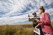 Trent Totusek, a senior in fisheries and wildlife from Papillion, NE, and Emma Wilson, a sophomore i