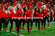 Scarlets Dance Team performing at the Nebraska vs. Ohio State University football game. September 28