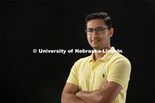 Studio portrait of Alfonzo Cooper, Faqrul Hassan, Graduate Student, Textiles, Merchandising, and Fas