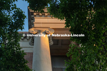 Close up of Louise Pound Hall (formerly College of Business) at sunrise. October 8, 2019. 