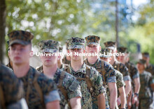 ROTC drill practice for midshipmen. October 8, 2019. 