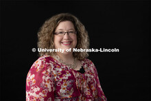 Studio portrait of Heather Striebel, PhD Candidate in Apparel, Textiles, Merchandising and Fashion D