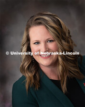Studio portrait of Haley Apel, Media Specialist, IANR Media. October 11, 2019. 