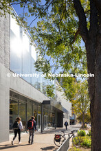 Building exterior. University of Nebraska - Johnny Carson Center for Emerging Media Arts. Photo cour
