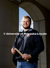 Brett Halleen, junior in agriculture engineering, for Foundation magazine article. October 23, 2019.