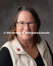 Studio portrait of Rachelle Jensen, Administrative Technician, Mathematics. October 31, 2019. 