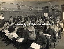 Classrooms at the Genoa Indian School in 1911. Photo courtesty of the National Archives and Records 