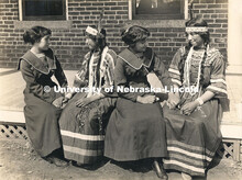 Students at the Genoa Indian School in 1911. Photo courtesty of the National Archives and Records Ad