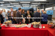 Visitors enjoy refreshments at the Carson dedication ceremony. Johnny Carson Center for Emerging Med