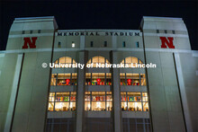 The third floor area of Memorial Stadium west was filled with student attending the Global Huskers F
