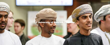 Omani students watch the performances. Global Huskers Festival, a multicultural festival provides at