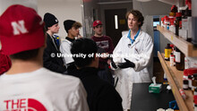 Jacob Quint, Graduate Research Assistant, Mechanical and Materials Engineering, Speaks with Students