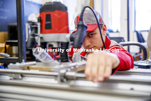 Engineering photoshoot in Mechanical and Materials Engineering in Nebraska Hall. November 22, 2019. 