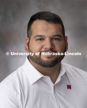 Studio portrait of Jose Lopez, Lab Technician for Civil Engineering. November 25, 2019. 