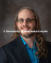 Studio portrait of Kyle Broderick, Assistant Extension Educator, Plant Pathology. December 13, 2019.