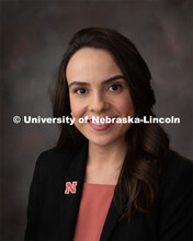 Studio portrait of Karen Da Silva, Graduate Research Assistant, Plant Pathology. December 13, 2019. 
