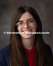 Studio portrait of Katherine LaTourrette, Graduate Research Assistant, Plant Pathology. December 13,