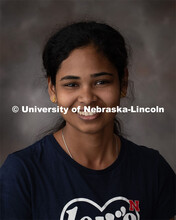 Studio portrait of Haritha Nunna, Graduate Research Associate, Plant Pathology. December 13, 2019. 