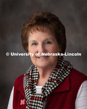 Studio portrait of Debra Pederson, Office Assistant, Plant Pathology. December 13, 2019. 