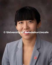 Studio portrait of Dongxue Shi, Graduate Research Assistant, Plant Pathology. December 13, 2019. 
