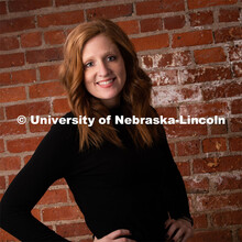Studio portrait of Lauren Becwar, Associate Director of Strategic Communication, Office of Universit