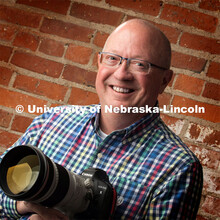 Studio portrait of Craig Chandler, Director of Photography, Office of University Communication. Dece