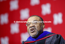 Kwame Dawes give the commencement address. December Undergraduate commencement at Pinnacle Bank Aren