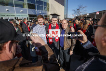Stephen Lunde poses with family and friends after graduating with his PGA Golf Management degree. De