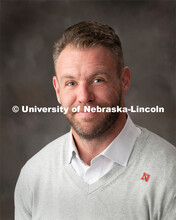 Studio portrait of Josh Beaver, Senior Data Analyst for the College of Engineering. January 9, 2020.