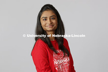 Studio portrait of Naisargee Patel, Learning Community mentors. January 15, 2020. 
