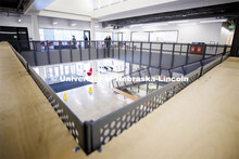 NU President Ted Carter tours the Johnny Carson Center for Emerging Media Arts. NU President Ted Car