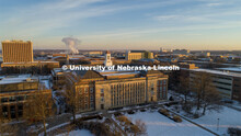 Early morning light on a snowy cold day. January 21, 2020. 
