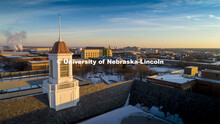 Early morning light on a snowy cold day. January 21, 2020. 