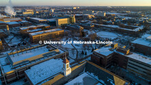 Early morning light on a snowy cold day. January 21, 2020. 