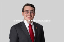 Studio portrait of Luke Gomez, NSE Orientation Leader. January 22, 2020. 