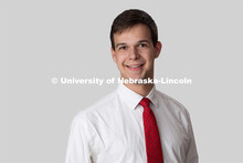 Studio portrait of Evan Thornton-Kolbe, NSE Orientation Leader. January 22, 2020. 
