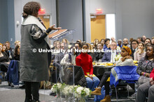 A crowd of 275 listen to Ruby Bridges. This year’s program featured a special keynote address by A