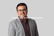 Studio portrait of Edgar Estrada, NSE Orientation Leader. January 23, 2020. 