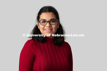 Studio portrait of Brytany Gama, NSE Orientation Leader. January 23, 2020. 