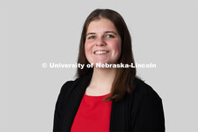 Studio portrait of Katelyn Hill, NSE Orientation Leader. January 23, 2020. 